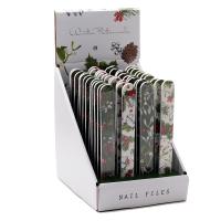  Manicure Sets and Nail Files - Christmas Winter Botanicals Large Nail Files 